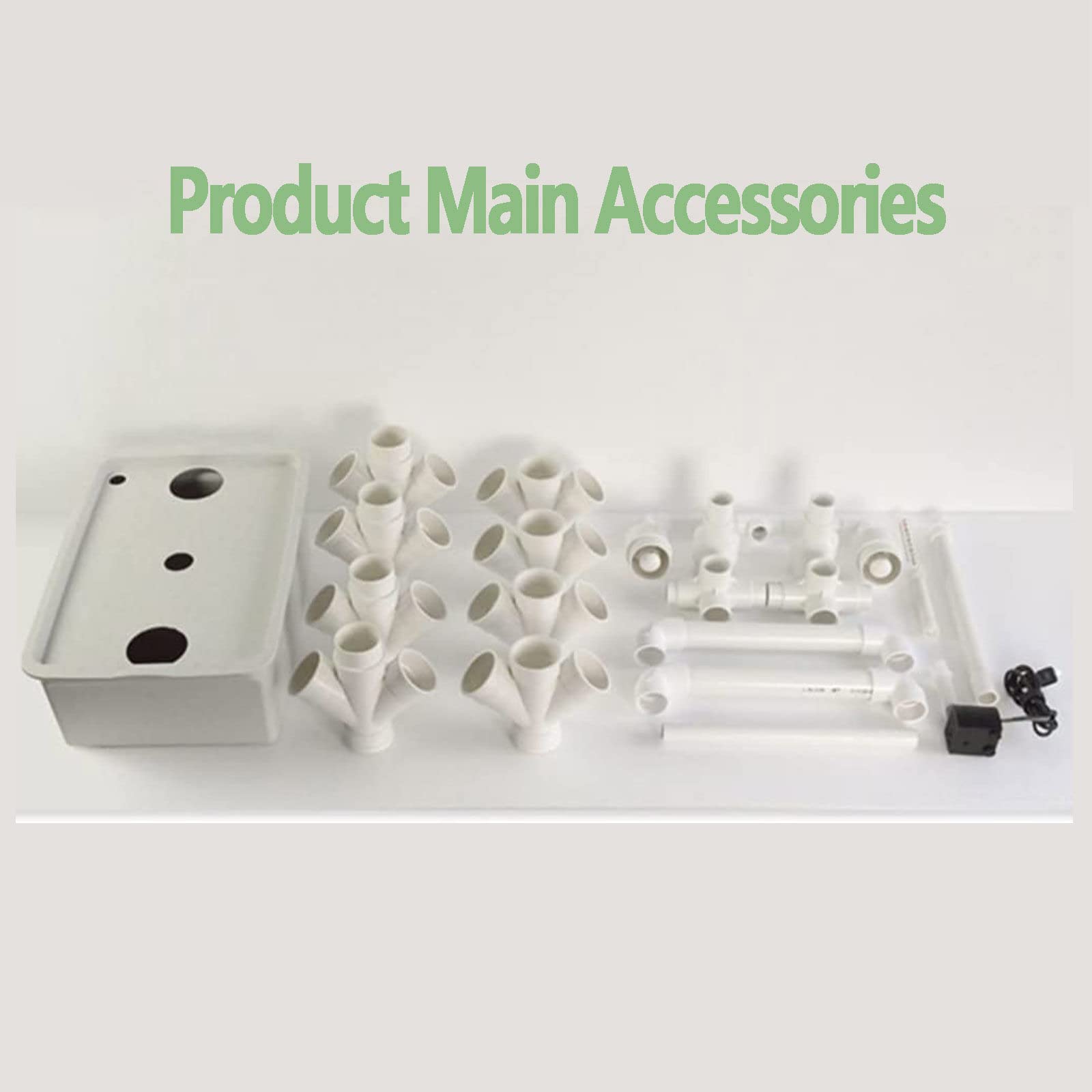 Kit de Cultivo hidropónico de PVC, 2/3/4 Columnas, Sistemas De Cultivo Hidropónicos con Bomba de Hidratación, Cultivo Sin Suelo para Plantas de Vegetación y Vegetales,16Holes