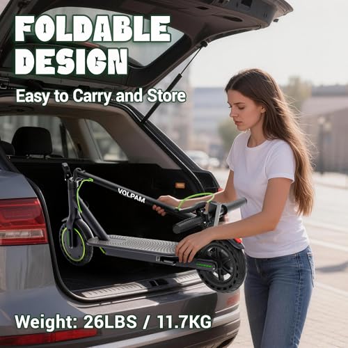 Image of Volpam Adult Electric Scooter, Max Speed 19 /21MPH, Up to 28 /21 /19 /15 /12 Miles Range, 500W /350WMotor Adult E-Scooter, Foldable Scooter with Dual Braking, Smart APP