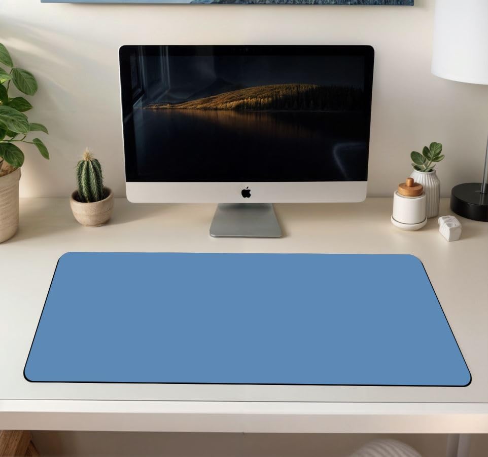 Image of ON TREND Premium Extended Mouse Pad, Large Premium Desk Mat Anti Skid Rubber Base for Desktop Laptop PC Office Gaming (Size- 23 X 11 x 0.12 Inch) (Sea Blue)