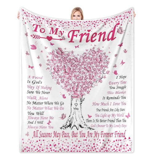 Ruicnte Best Friend Birthday Gifts for Women Gifts for Best Friend Woman Friendship Soul Sister Graduation Gift Ideas for Women Blanket 60x 52 Friendship Chrismtas Gifts