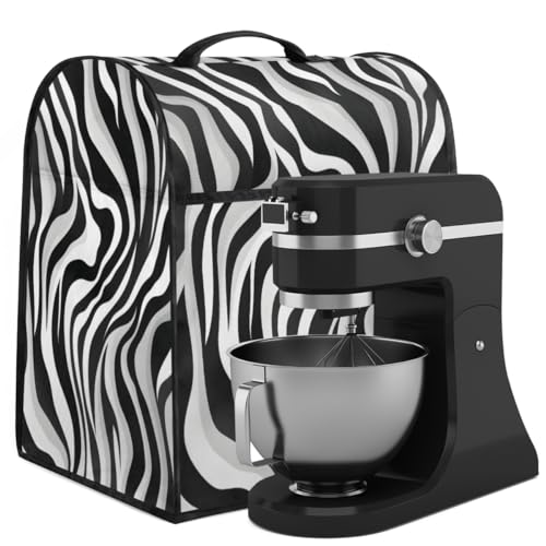 Coffee Maker Cover Animal Zebra Print Kitchen Appliance Covers Small Appliance Covers Blender Cover Juicer Cover Dust Covers for Kitchen Appliances with Top Handle and Pockets,Washable,B854