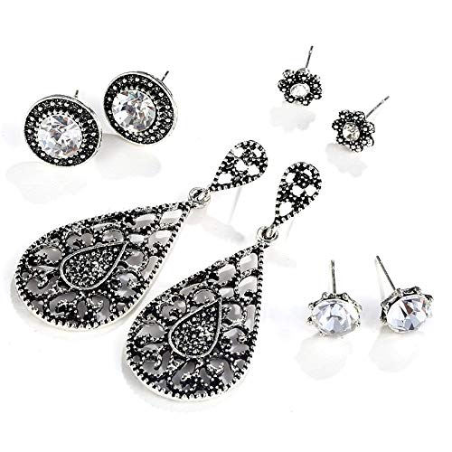 See full amazon price history chart for Shining Diva Fashion Womens 4 Pairs Combo Stylish Traditional Oxidized Silver Base Metal Stud Earrings - Grey (9927er) Shining Diva Fashion Womens 4 Pairs Combo Stylish Traditional Oxidized Silver Base Metal Stud Earrings - Grey (9927er) (B07KD6P6CD) Amazon Price History, Amazon Price Tracker