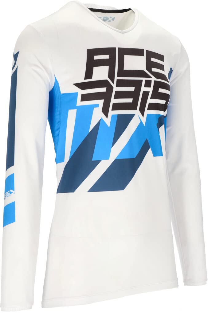 Acerbis X-Flex Three Maglia Motocross (White/Blue,XL)