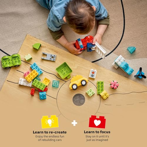 Image of LEGO DUPLO My First Creative Vehicles Building Toy for Toddlers - Building Blocks for Boys & Girls, Ages 1.5+ - Preschool Learning Toy & Pretend Play Set - Gift Idea for Birthdays - 10474