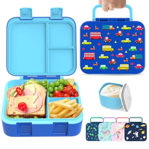 hombrima Kinder Lunch Box, Bento Box Food Storage Container mit Multi-Fächern für Jungen Mädchen Kinder Erwachsene Arbeitsschule