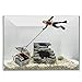 Eyech Live-Action Aquarium Ornament Undersea Treasure Chest Diver, Air Bubbler Aerating Fish Tank Decorations Black Color