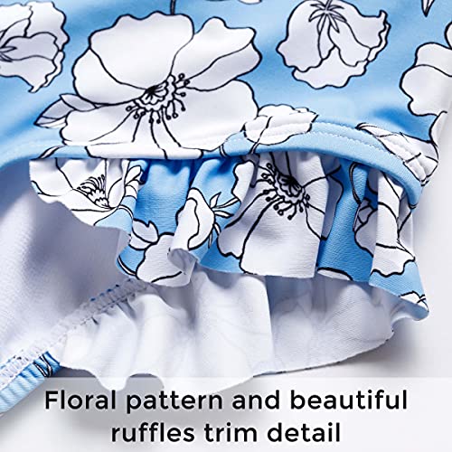 As Rose Rich Girls Bathing Suits 7-16 - Two Piece Swimsuits For Girls - Summer Beach Sports Bikini For Kids Upf50+ Blue Bell Xl/16 #TOP4