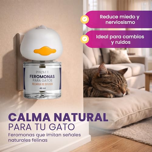 Feromonas para Gatos Difusor con 2 Recambios de 48 ml para 60 Días de Calma 4