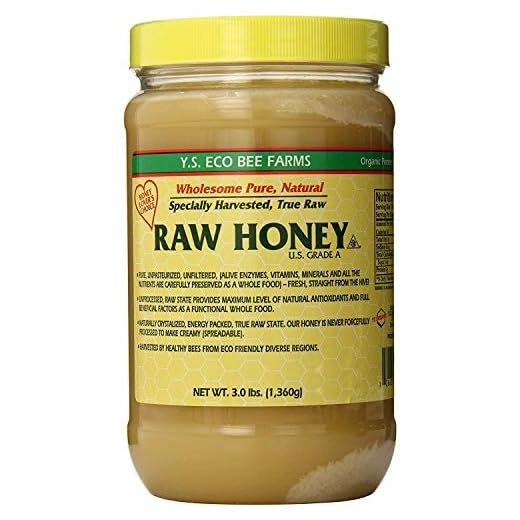 YS Eco Bee Farms RAW HONEY - Raw, Unfiltered, Unpasteurized - Kosher 3lbs - PACK OF 2
