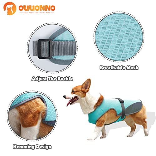 Dog Cooling Vest,Cooling Vest for Dogs,Dog Cooling Jacket,Pet Cooling Vest,Breathable Mesh Ice Vest Adjustable Straps Cool Vest for Small Medium and Large Dogs (Small, Blue)