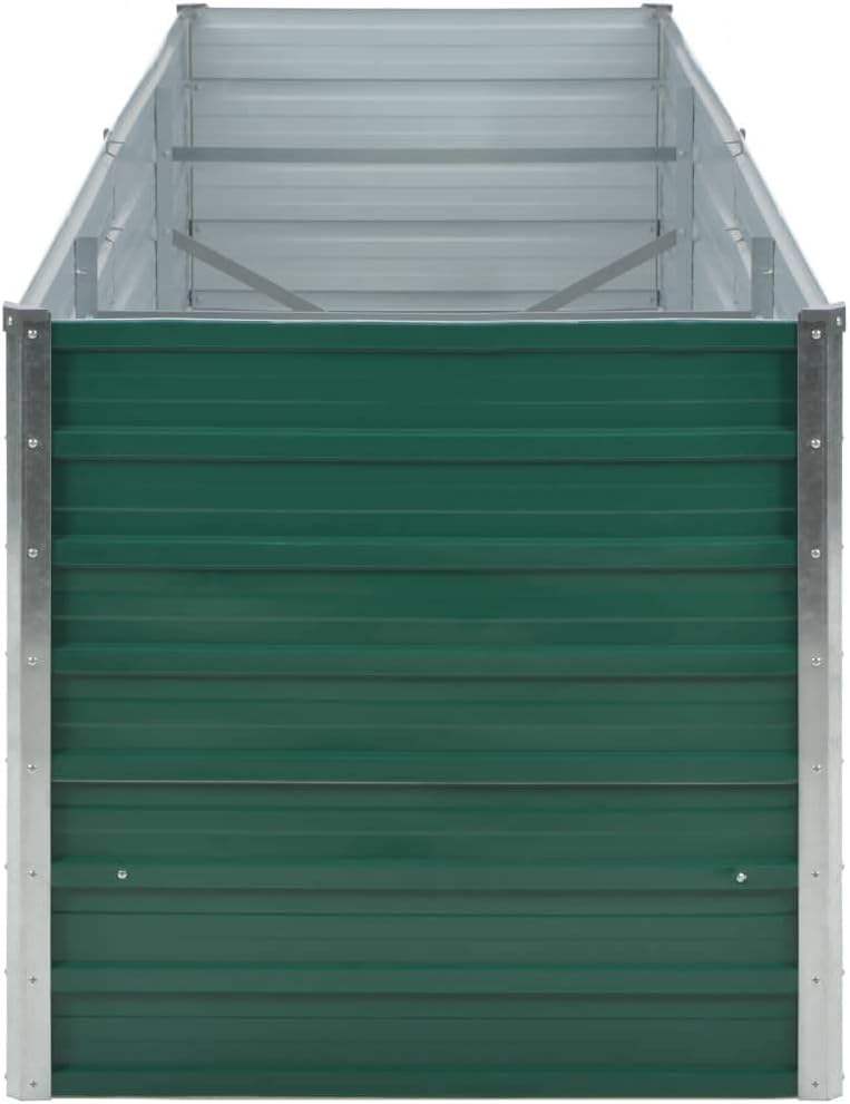 Tidyard Raised Garden Bed, Large 94.5x31.5x30.3 Inch Galvanized Steel Planter Box for Outdoor Patio Balcony Gardening