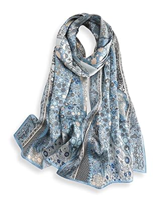 PoeticEHome Pañuelo Largo de Seda 100% Mulberry 170x53cm - Chal Suave y Ligero para Mujer, Ideal para Cuello, Cabello y Cabeza - Caja de Regalo | Ya disponible en tu tienda friki favorita! En mundofriki.es!