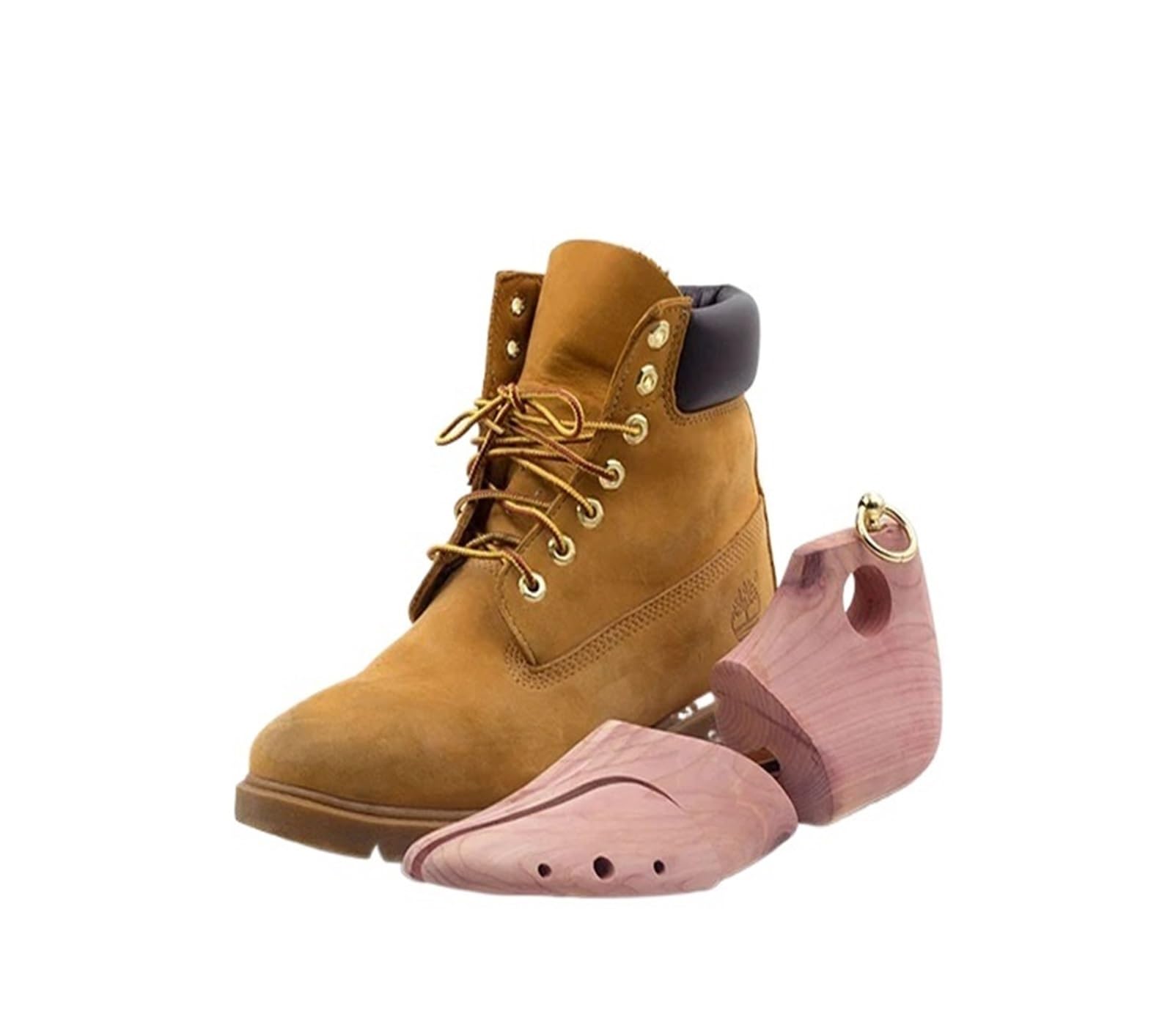 Botas Cortas Rojas Ajustables de un Solo Tubo for Hombres y Mujeres, árbol de Zapatos de Madera Adecuado para Botas O Zapatillas De Deporte(EUR39-40)