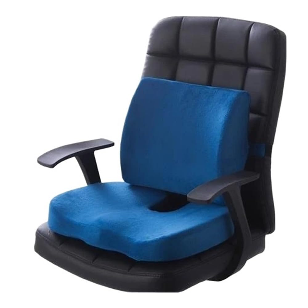 DAIXIMO Memory Foam Car Heightening Cushion And Backrest Set Universal For Dining Chairs And Office Chairs(Rb sap2)