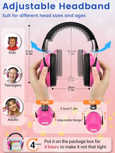 Image of Dr.meter Ear Muffs for Noise Reduction: SNR27.4 Noise Cancelling Headphones for Autism with Adjustable Headband - Kids Ear Protection for Monster Truck, Airplane, Fireworks, Concerts and Kids Autism