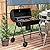 Barrel Charcoal BBQ Grill with 420 sq.in. Cooking Area, Outdoor Barbecue with Wheels, Ash Catcher and Built-in Thermometer for Patio Picnic, Backyard Party, Black
