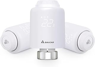 SALCAR Heizkörperthermostat TRV603 3er Set WiFi Thermostat Heizung Kompatibel mit Amazon Alexa & Google Assistant Programmierbar Tuya Heizungsthermostat kein Gateway erforderlich
