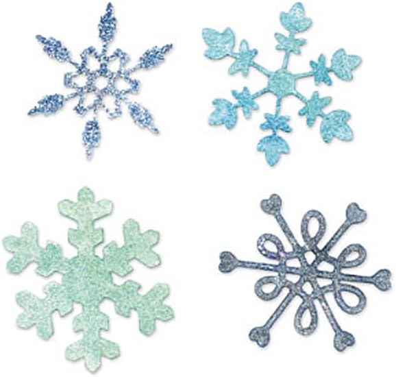 by Sizzlits Die Set 4 Pack, Small Snowflakes