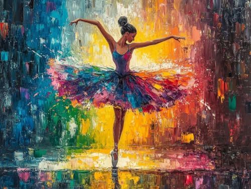 Pintar por numeros adultos para combatir el estres con acrilicos de bailarines