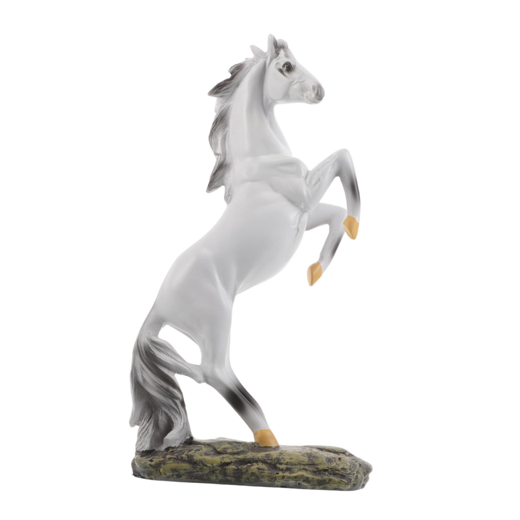 Figura de Corativa de Caballo de Resina en Color Claro