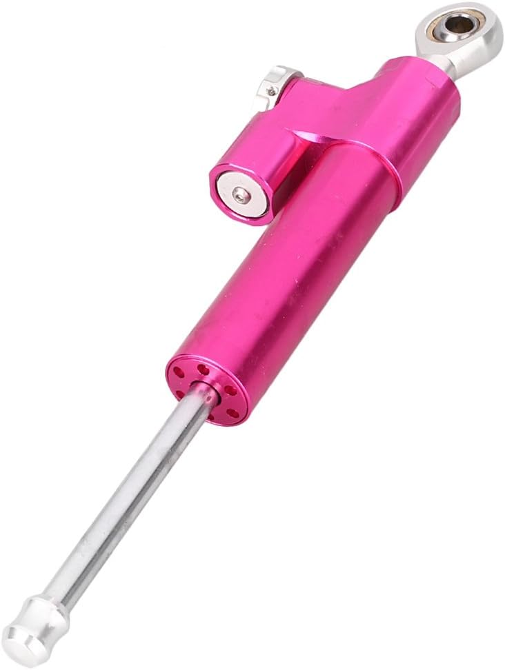 GZYF Motorbike Steering Damper Stabiliser Linear Reversed Safe Control for HONDA for Yamaha for Suzuki Pink& Silver