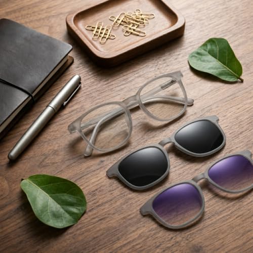 Image of 3-in-1 Magnetic Clip On Sunglasses for Men & Women