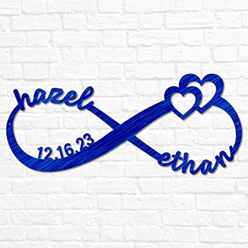 Custom Infinity Sign | Personalized Wedding Gift | Couples Gift For Her | Wedding Date Sign | Engagement Gift | Anniversary Gift | Bridal Shower Gift | Custom Metal Signs | First Names Sign #TOP6