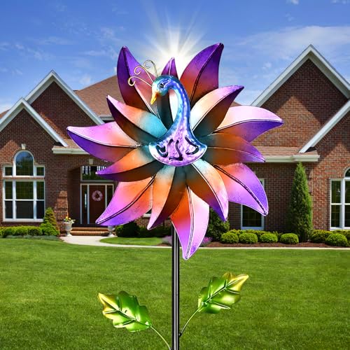 Decorative Garden Stakes Wind Spinners Outdoor Clearance Metal Yard Art Gifts for Women Grandma Mom for Lawn Patio Yard Pathway Driveway Ornaments