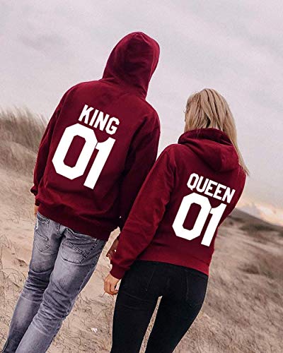 Daisy for U Hoody voor koppels, met King/Queen-opdruk, 1 stuk - Image 6
