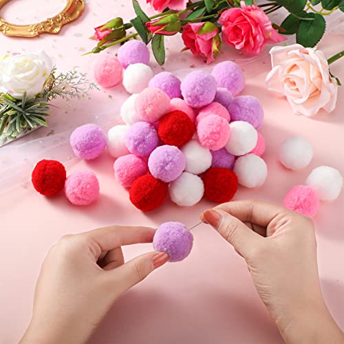 image for Boao 200 Pieces 1 Inch Colorful Felt Pompom Balls Valentine's Day Felt