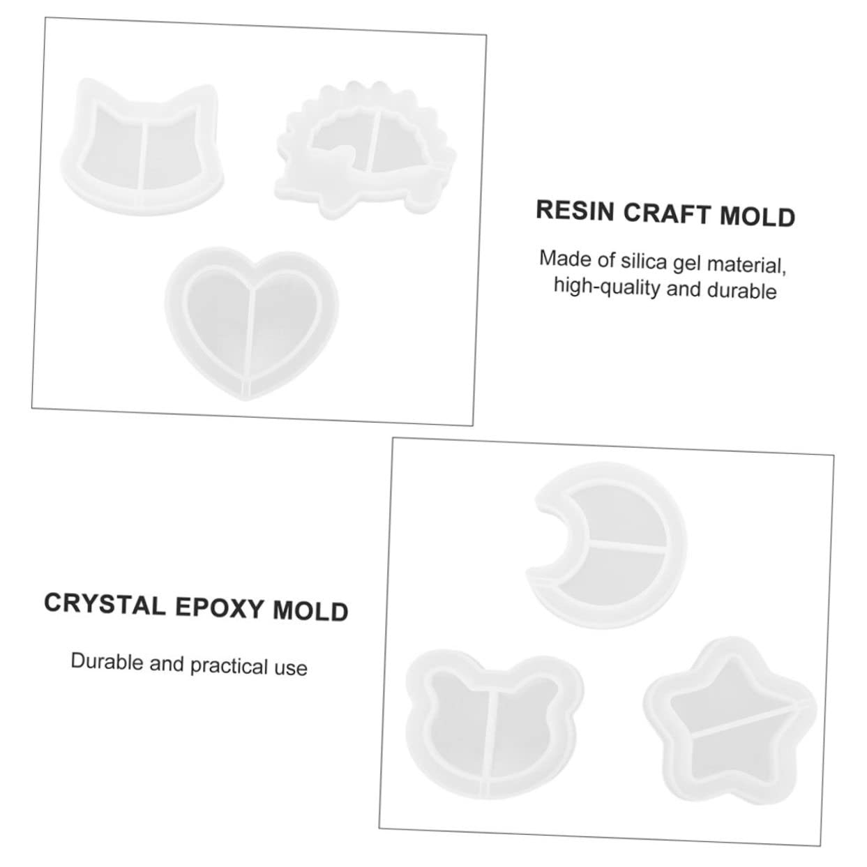 STOBOK 3sets Stampo Per Ciondoli Resina Epoxy Modelli Pellicole Protettive Per Creazioni Fai Da Te Facile Da Rimuovere e Pulire Alta Flessibilità e Comfort