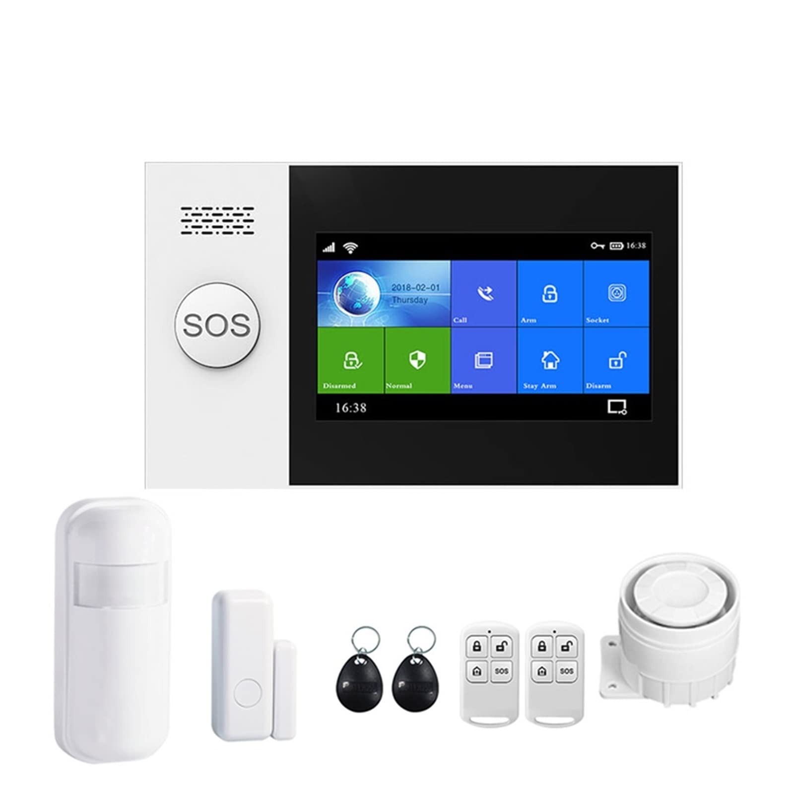 Sistema di allarme di sicurezza, Tuya Wireless WIFI GSM di allarme antifurto domestico Set PIR Sensore movimento porta Kit sicurezza Controllo APP