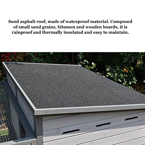THCSY Hühnerstall aus Holz, wetterfester Hühnervoliere im Freien, extra großer Hühnerkäfig mit Sandasphaltdach Design, 2… – Bild 6