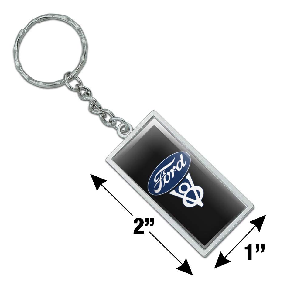 Ford Script Keychain IPick Image For Ford Full-Color Die-Cut Metal Key Chain, Key-Charm, Keychain (Ford Ford Fiesta Emblem