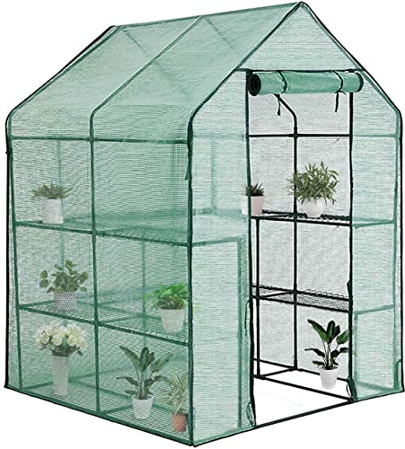 STREND PRO Pequeño invernadero de 193 x 142 x 142 cm, para un óptimo crecimiento de las plantas, invernadero resistente al invierno, invernadero para tomates, tienda de invierno para plantas