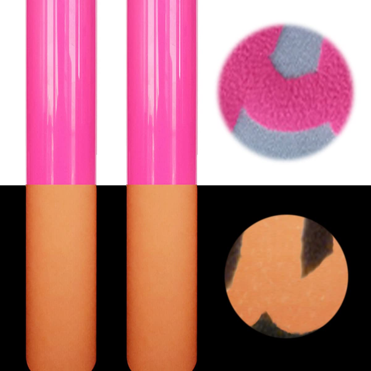 3D Puff Heat Transfer Vinyl Sheets 12"x 10" Glow in The Dark Foaming HTV Luminous Fluorescent Press Film Iron on Vinyl Color Changing for T-Shirt Clothes Textile Fabric (Pink)