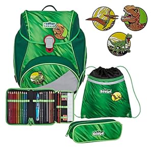 Scout Alpha - Schulranzen Set 4tlg. Green Rex, Einheitsgröße