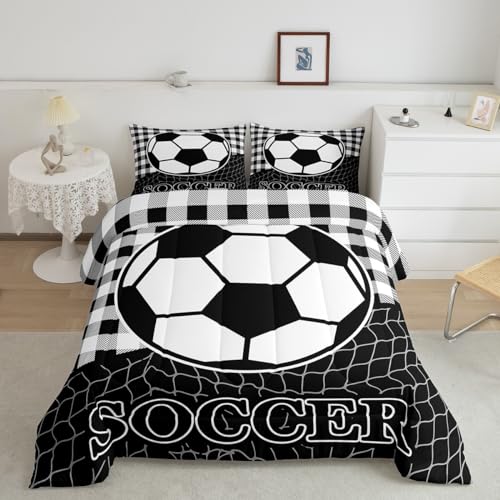 Image of Feelyou Soccer Bedding Set Queen Size for Kids