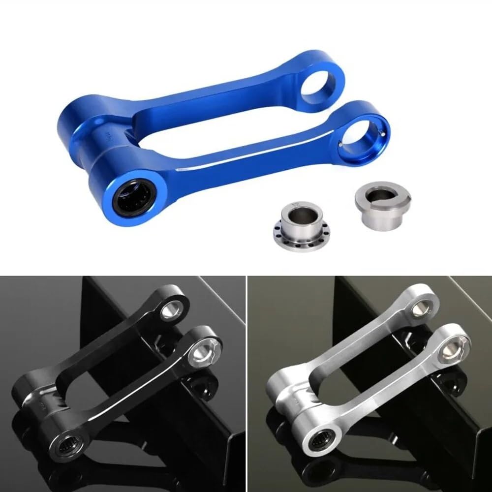 Fit Für Yamaha YZ125 YZ250 X Serie + 5mm ~-25mm CNC Einstellbare Federung Tieferlegung Link Motorrad teile Tieferlegungssätze Fahrwerksstreben(Blue)
