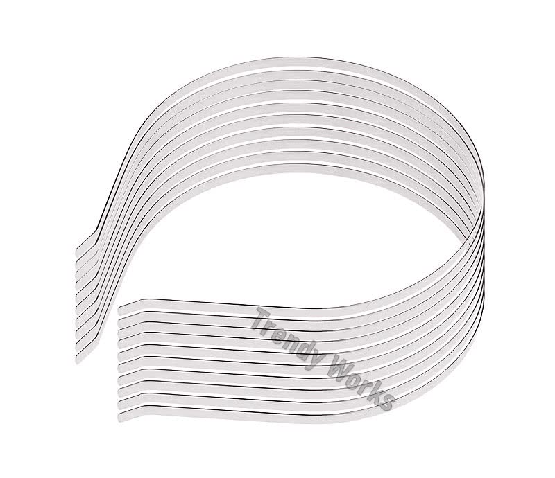 Trendy Works 20 Pieces Plain Metal Headband Hair Hoop DIY Hair Bands Hair Accessories for Women Girls (Silver) (B09WKMYVGK) Amazon Price History, Amazon Price Tracker