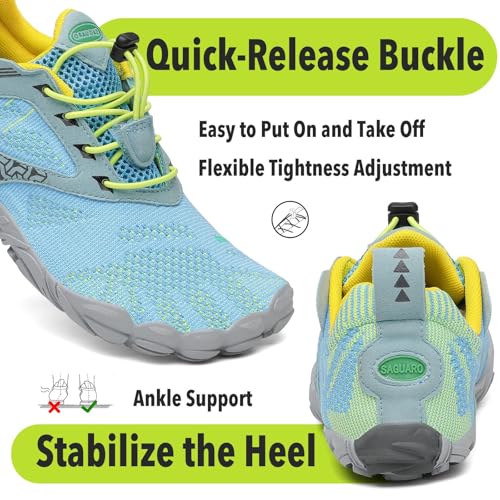 Image of SAGUARO Womens Mens Barefoot Shoes Minimalist Trail Runner Wide Toe Box Zero Drop Outdoor Cross Training Shoe
