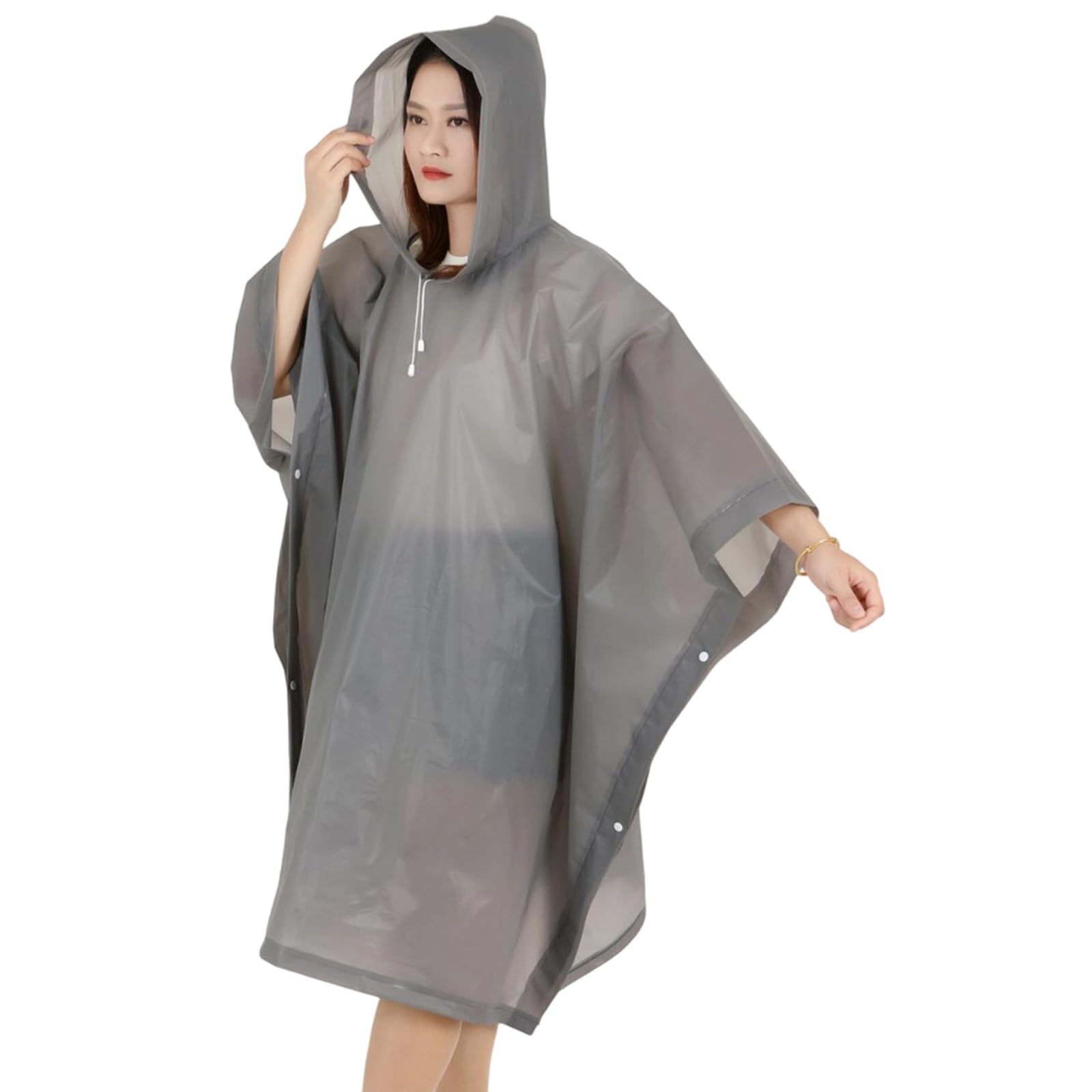 HDOYTXXM EVA Rain Poncho for Adult Tear Resistant Fabric Comfortable Raincoat for Travel Hiking Cycling Essential Comfortable Raincoat