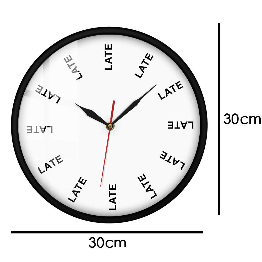 YUNYODA Orologio da Parete 3D, Orologio da Parete con Parole Combinate Muto per incollare, Nessun Rumore di Ticchettio Orologio da Parete Decorazione da Parete Senza Punzonatura per Soggiorno
