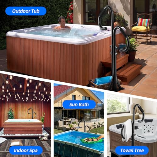 BarANDa para jacuzzi ajustable 48-57 pulgadas negro miniatura 7