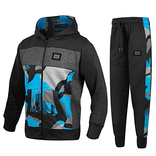 GUBA® Chándal de camuflaje HNL con capucha y parte inferior para correr ropa deportiva de 5 a 13 años