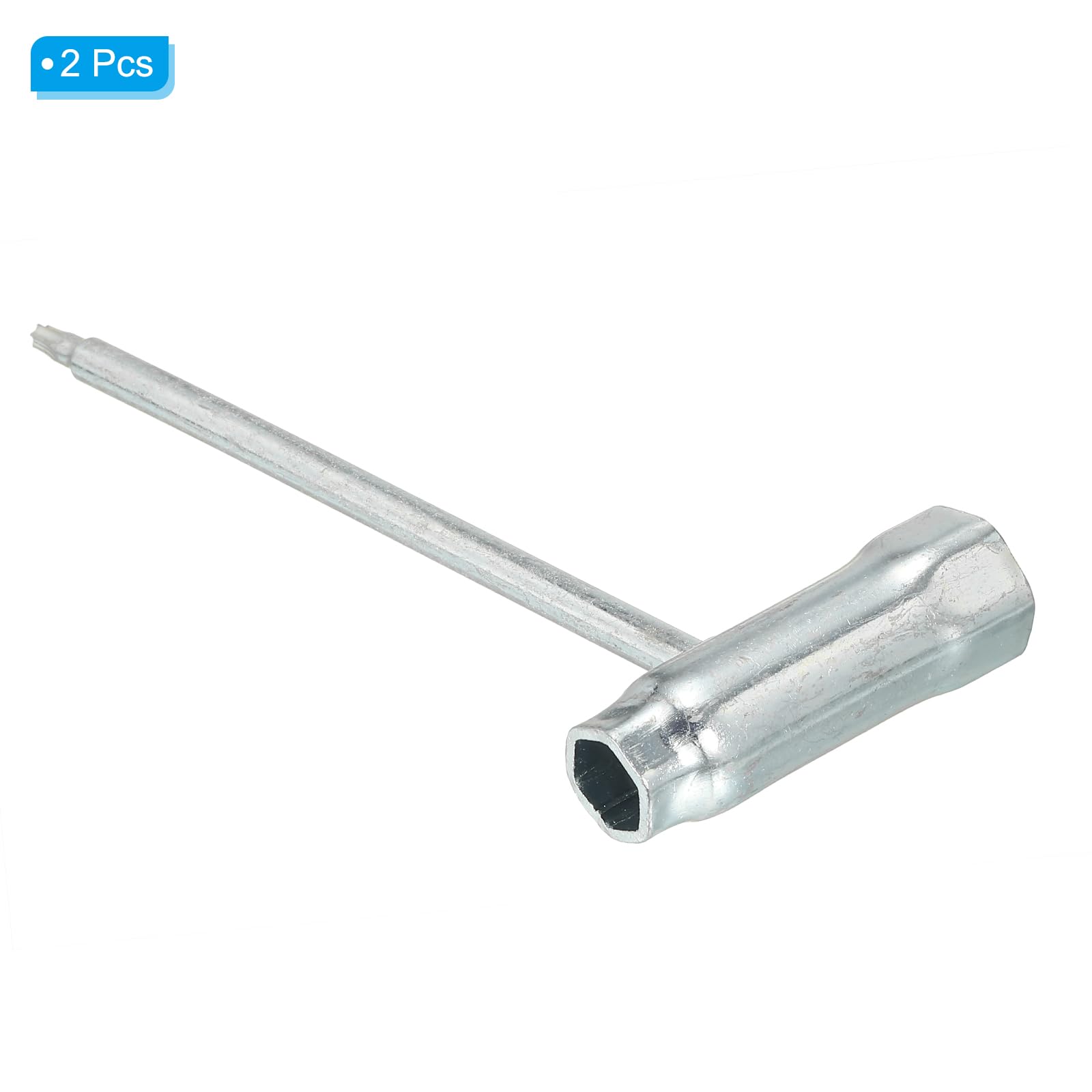 PATIKIL 13mm/19mm Chainsaw Combination T-Wrench, 2 Pcs, Silver - Image 3