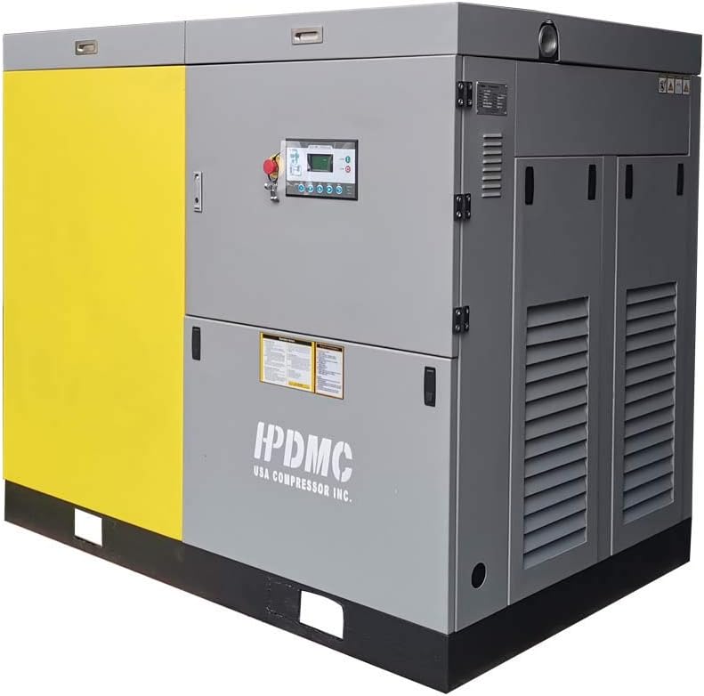 SC75V 75KW 100HP Rotary Screw Air Compressor 460V/3Ph 425CFM 125psi Varoable Speed Drive Heavy Duty Air Compressed System for Manufacturing, Automotive, Commercial Laundries