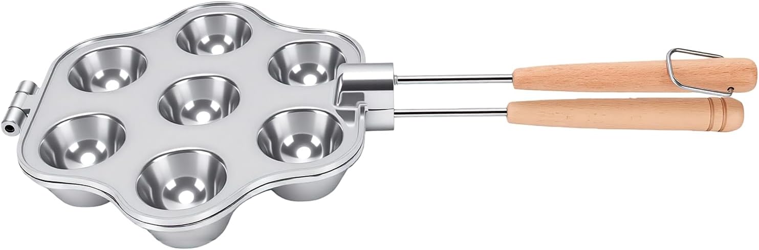 Zunate Aluminum Alloy Tart Pan with NonStick Coating & Wooden Handles for Pies, Cookies, Cupcakes, Egg Tarts - Even Heat Baking Maker