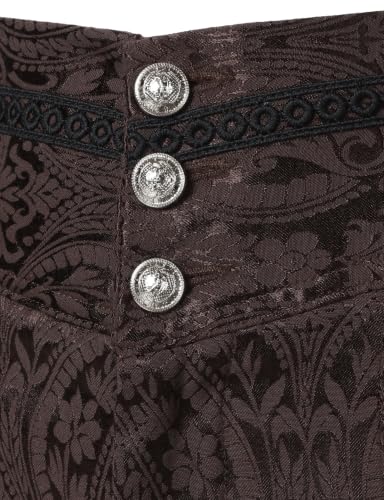 Image of VATPAVE Mens Gothic Pants Cosplay Costume Steampunk Victorian Pants