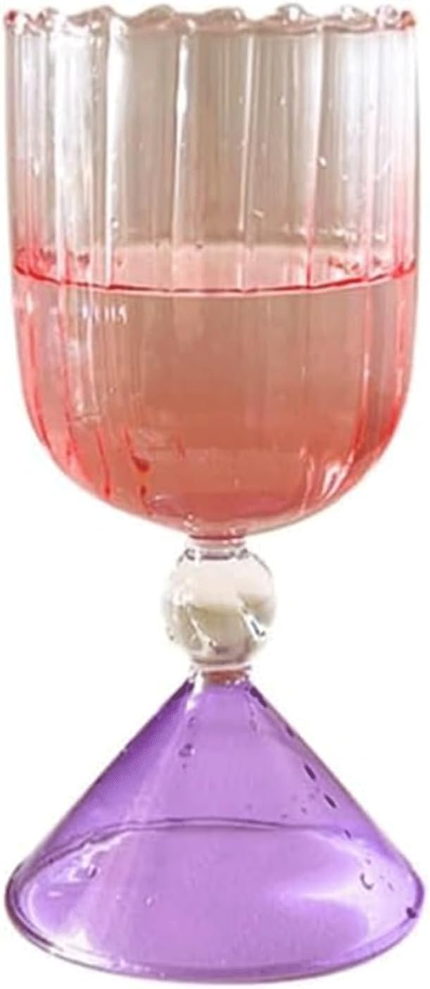 Wine Cups Irregular Cocktail Wine Glass Gradient Glass Modern Wine Gladses Wine Glasses Hand Blown Juice Cup 150ml/ 220ml/ 250ml